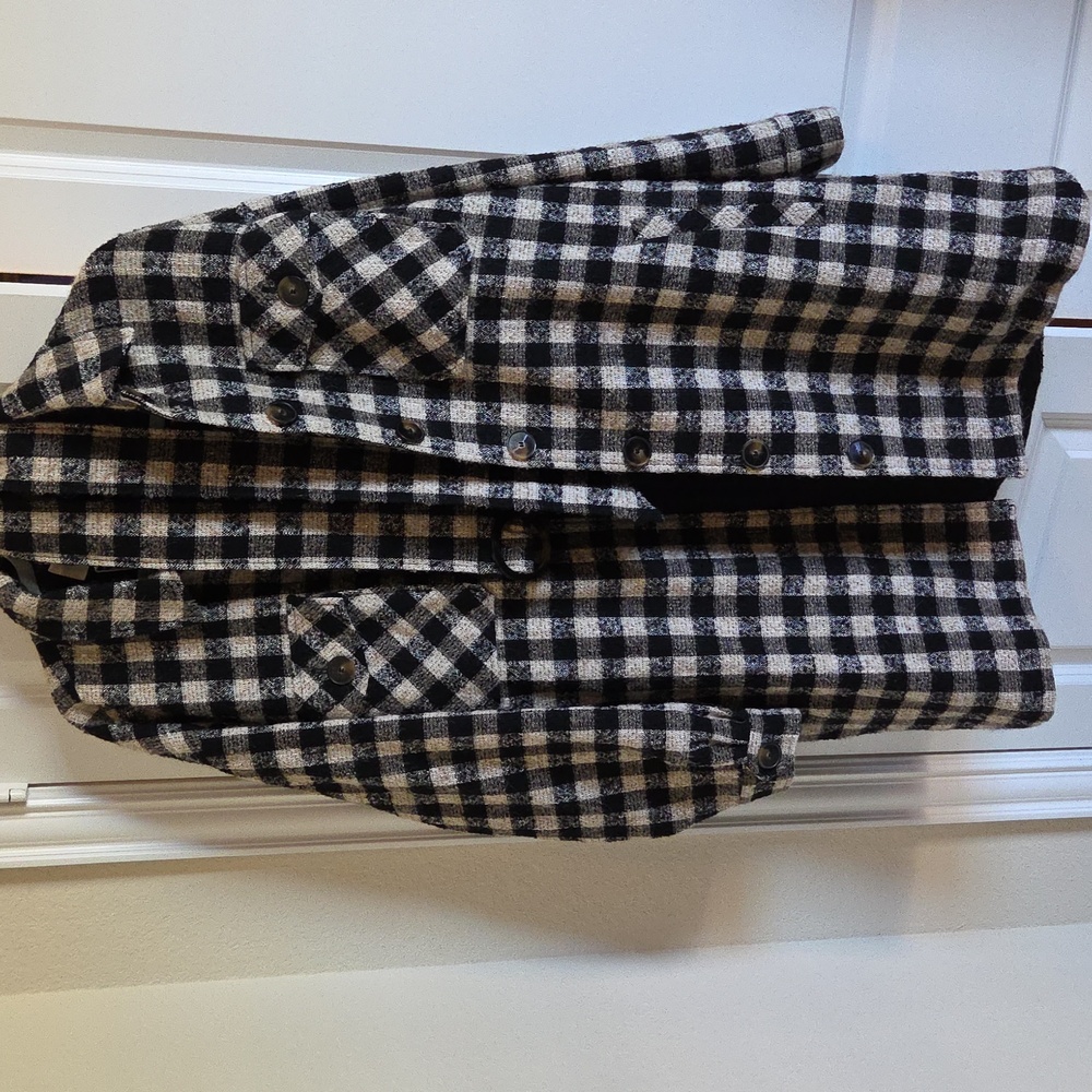 Nwt! Sezane Delfina Dress Black And White Checks Wool/alpaca/mohair - Picture 11 of 13